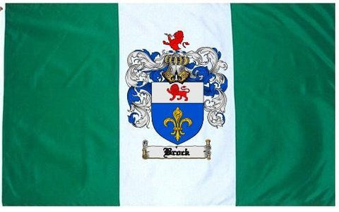 Brock family crest coat of arms flag