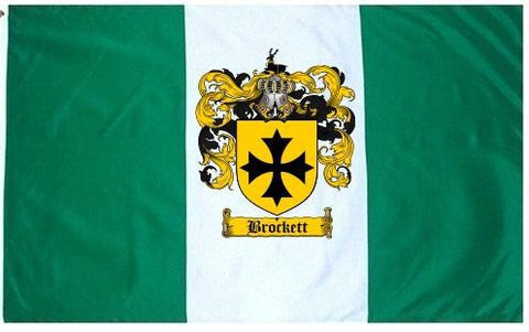 Brockett family crest coat of arms flag