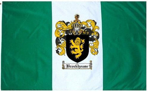 Brockhouse family crest coat of arms flag