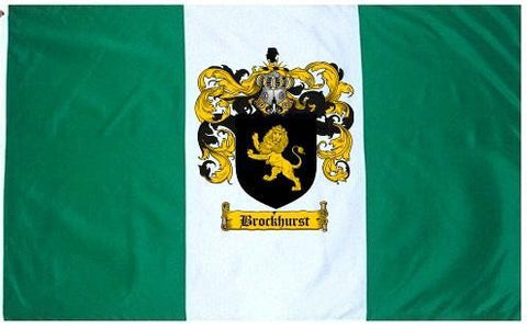 Brockhurst family crest coat of arms flag