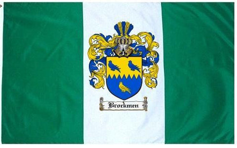 Brockmen family crest coat of arms flag