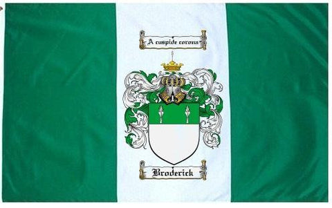 Broderick family crest coat of arms flag