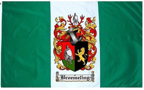 Broemeling family crest coat of arms flag