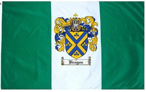 Brogon family crest coat of arms flag