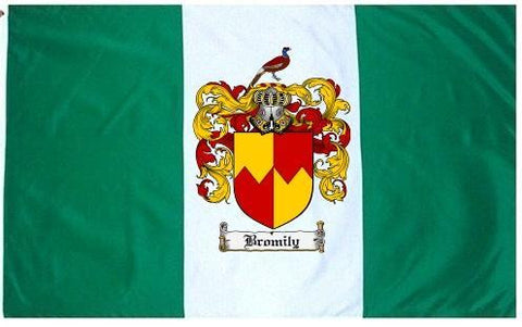 Bromily family crest coat of arms flag
