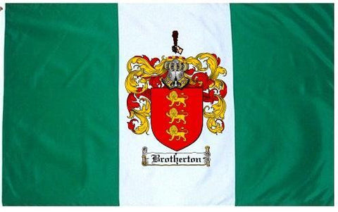 Brotherton family crest coat of arms flag