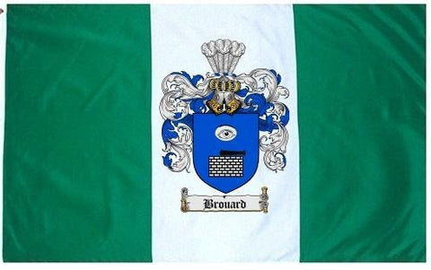 Brouard family crest coat of arms flag