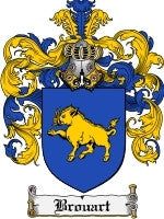 Brouart coat of arms family crest download