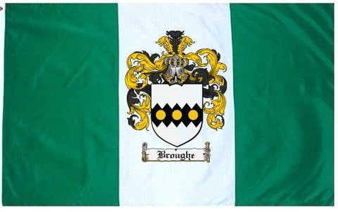Broughe family crest coat of arms flag