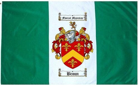 Broun family crest coat of arms flag