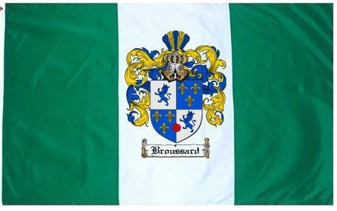 Broussard family crest coat of arms flag