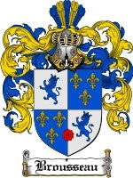 Brousseau coat of arms family crest download