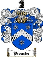 Brouster coat of arms family crest download