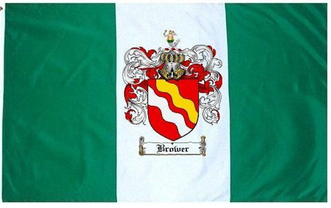 Brower family crest coat of arms flag