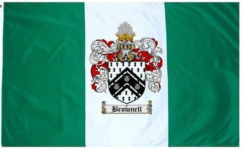 Brownell family crest coat of arms flag