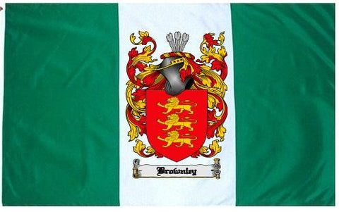 Brownley family crest coat of arms flag