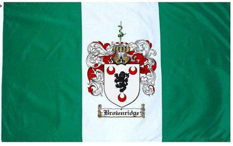 Brownridge family crest coat of arms flag