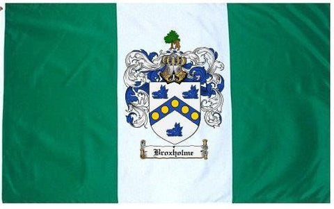 Broxholme family crest coat of arms flag