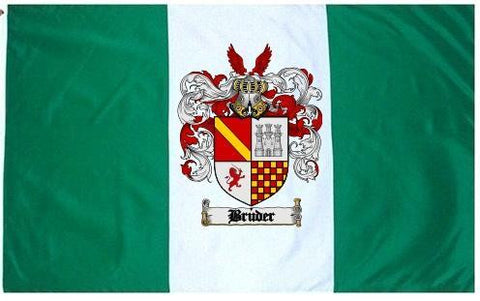 Bruder family crest coat of arms flag