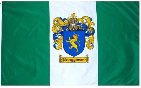 Brueggeman family crest coat of arms flag