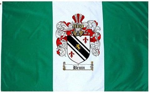 Bruin family crest coat of arms flag