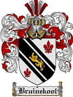 Bruinekool coat of arms family crest download