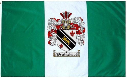 Bruinekool family crest coat of arms flag