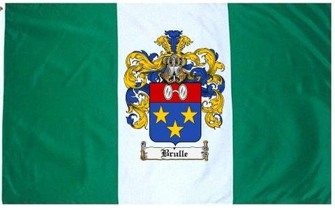 Brulle family crest coat of arms flag