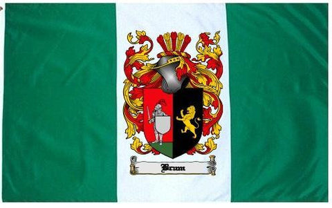 Brum family crest coat of arms flag