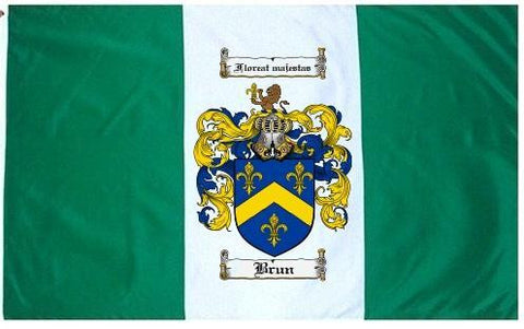 Brun family crest coat of arms flag