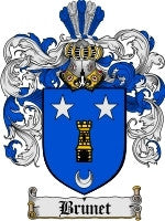 Brunet coat of arms family crest download