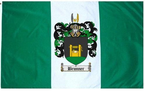 Brunner family crest coat of arms flag