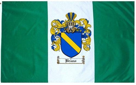 Bruno family crest coat of arms flag