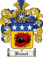 Brunot coat of arms family crest download