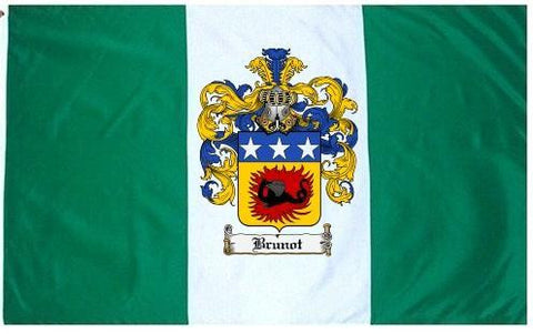 Brunot family crest coat of arms flag