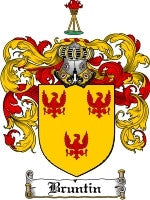 Bruntin coat of arms family crest download