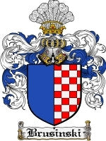 Brusinski coat of arms family crest download