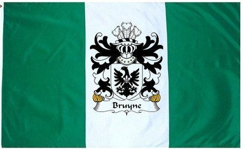 Bruyne family crest coat of arms flag