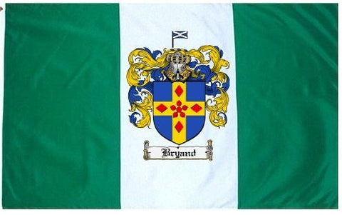 Bryand family crest coat of arms flag