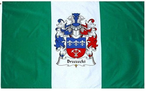 Brzezecki family crest coat of arms flag