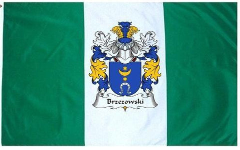Brzezowski family crest coat of arms flag