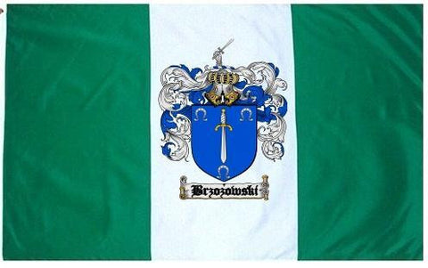 Brzozowski family crest coat of arms flag