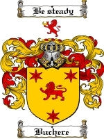 Buchere coat of arms family crest download