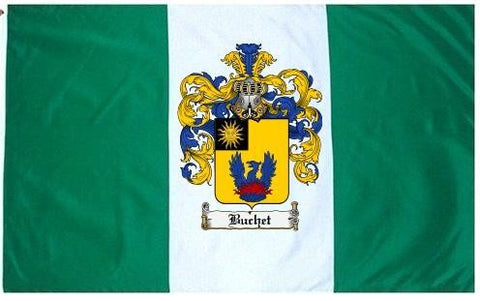 Buchet family crest coat of arms flag