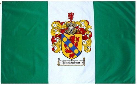 Buckenham family crest coat of arms flag