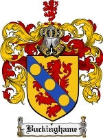 Buckinghame coat of arms family crest download