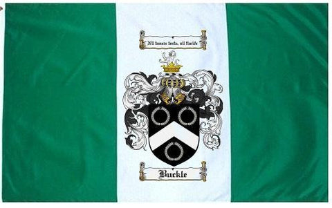Buckle family crest coat of arms flag