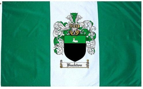 Buckton family crest coat of arms flag