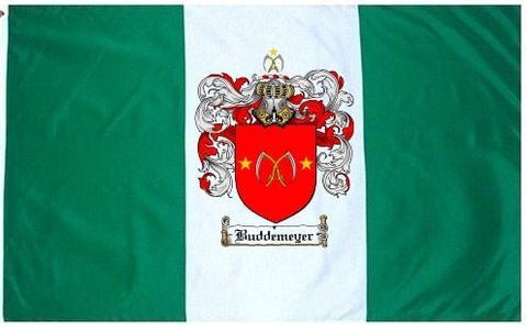 Buddemeyer family crest coat of arms flag