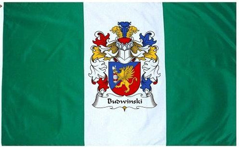 Budwinski family crest coat of arms flag
